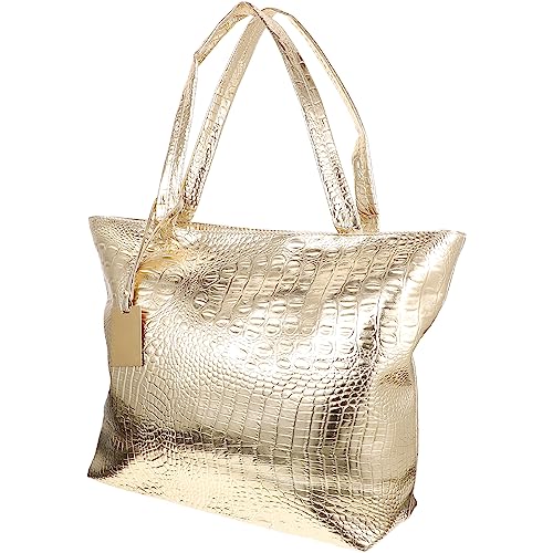 Golden Party Tote: Large Capacity Designer Handbag
