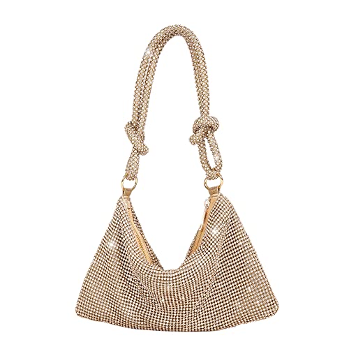 Silver Rhinestone Crossbody Clutch: Party Night Bag
