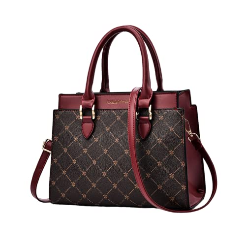 NICOLE & DORIS Women's Designer Burgundy Handbag