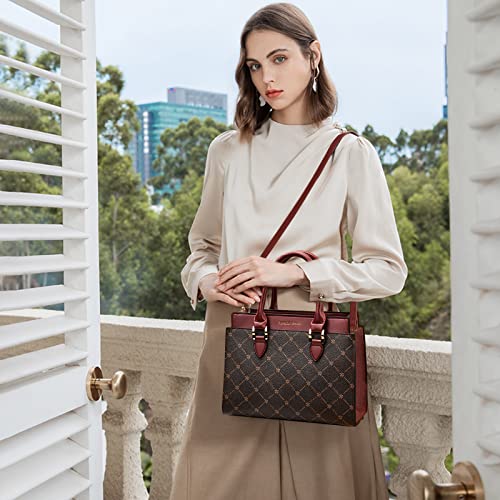 NICOLE & DORIS Women's Designer Burgundy Handbag