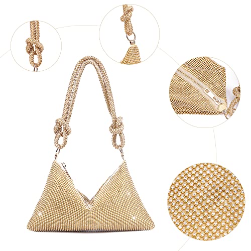 Silver Rhinestone Crossbody Clutch: Party Night Bag