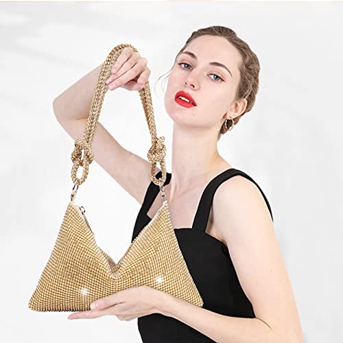 Silver Rhinestone Crossbody Clutch: Party Night Bag