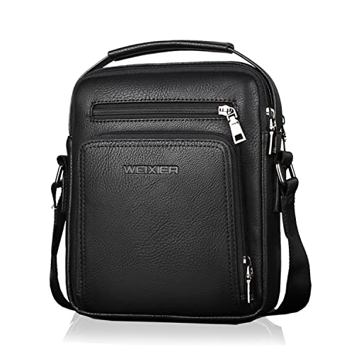 Naudamp PU Leather Business Messenger Bag Black