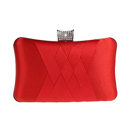 Ro Rox Francesca Crystal Retro Clutch - Red