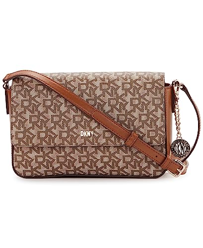 DKNY Women's Bryant-md Flap Xbody Crossbody, Chino Caramel, One Size