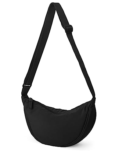 JOCMIC Lightweight Nylon Crescent Crossbody Bag for Women