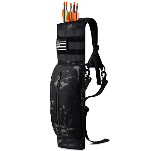 Camouflage Black Quiver with Molle System Shoulder Holder