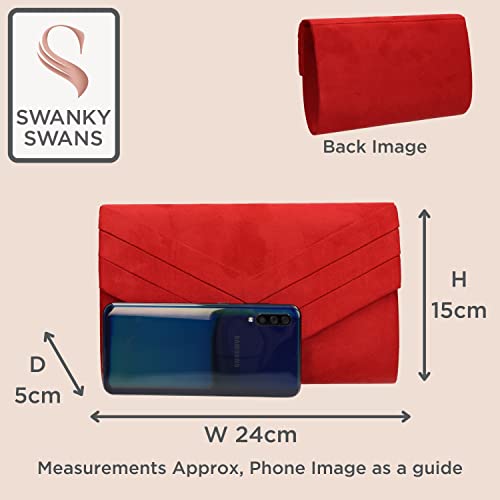 SwankySwans Red Samantha Clutch Bag - Women's