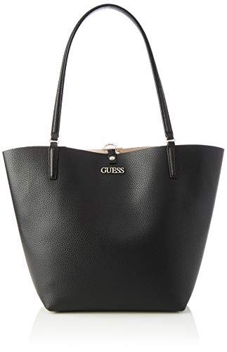 GUESS Damen Alby Toggle Tote in Black/Stone