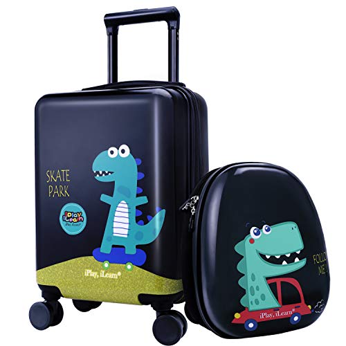 Dinosaur Kids Luggage Set with Backpack, Spinner Wheels