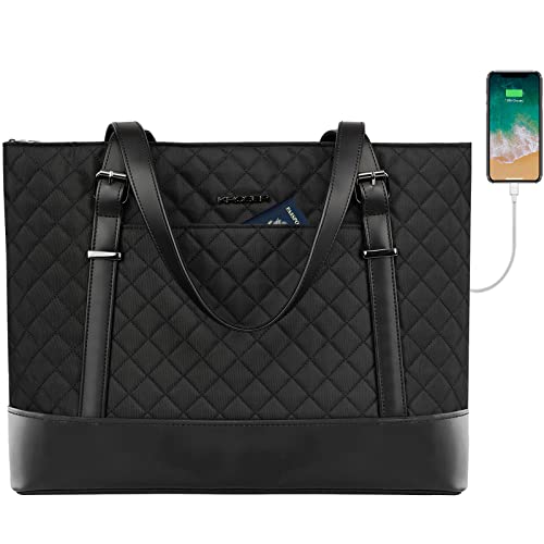 KROSER Designer 15.6" Laptop Tote Bag with USB Port