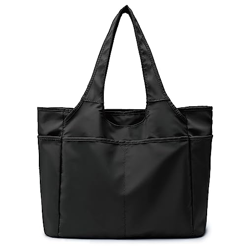 Black Multi-Pocket Designer Tote Bag for Women