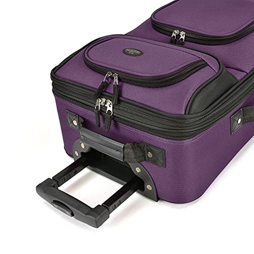 Purple Rio Rugged Fabric Expander Carry-on Luggage Set