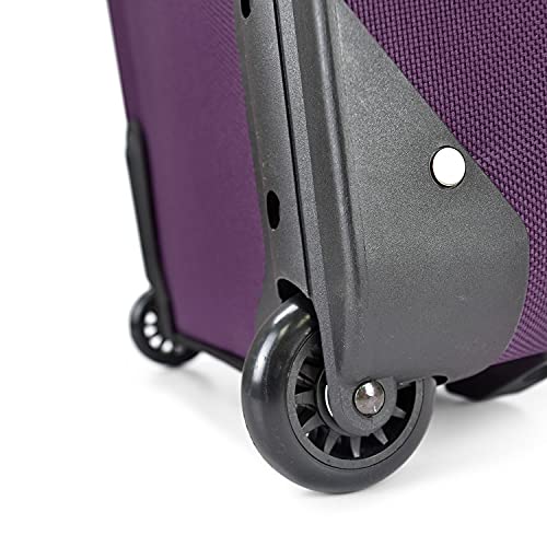 Purple Rio Rugged Fabric Expander Carry-on Luggage Set