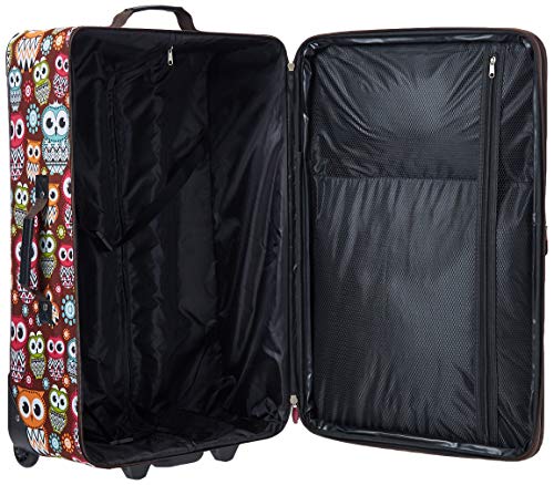 Rockland Vara Owl Print 3-Piece Luggage Set