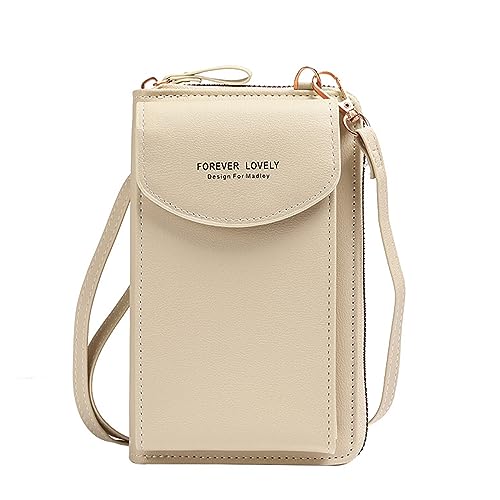 White PU Leather Cell Phone Bag for Women