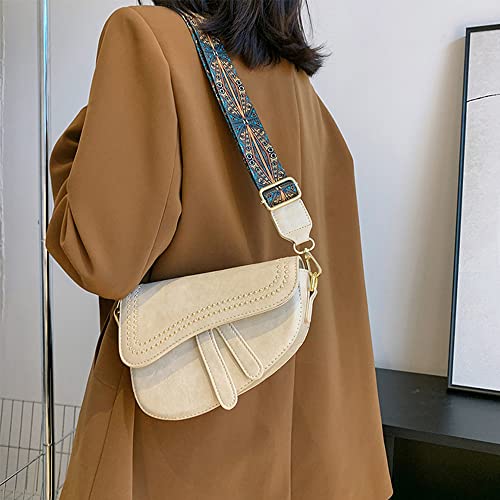 Saddle Shoulder Clutch Purse Crossbody Handbag PU Leather