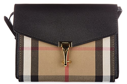 BURBERRY House Check Crossbody Bag in Black