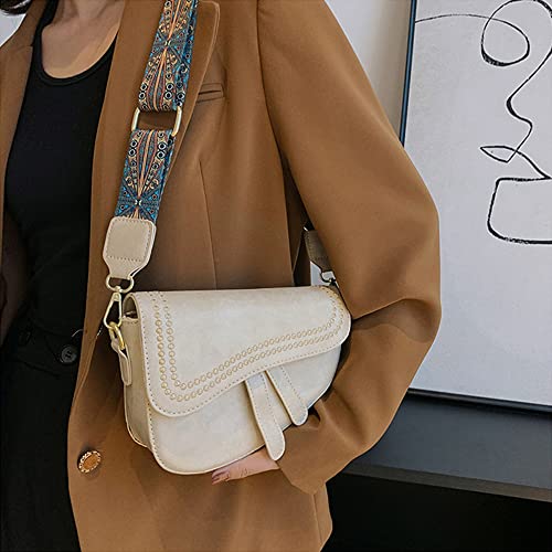 Saddle Shoulder Clutch Purse Crossbody Handbag PU Leather