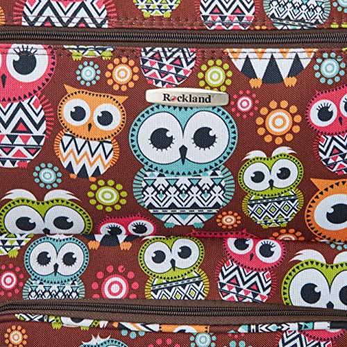 Rockland Vara Owl Print 3-Piece Luggage Set