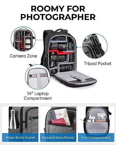 Designer Handbag: BAGSMART Waterproof Camera Backpack with Laptop