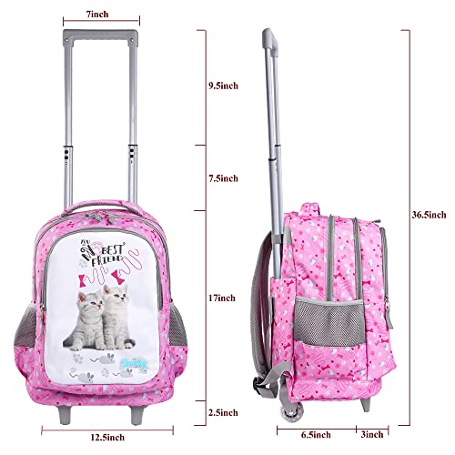 Seastig 18in Double Handle Designer Kids Wheeled Backpack