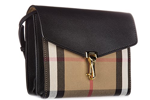 BURBERRY House Check Crossbody Bag in Black