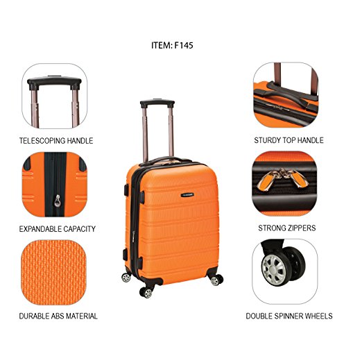 Rockland Luggage Melbourne 20 Inch Black Carry On