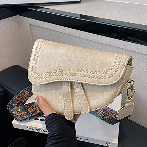 Saddle Shoulder Clutch Purse Crossbody Handbag PU Leather