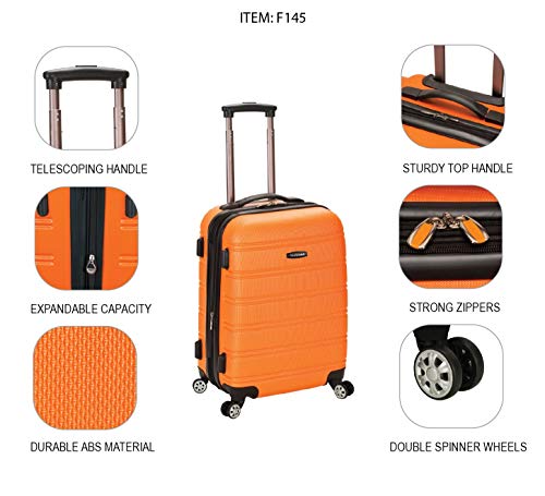 Rockland Melbourne 51 cm Orange ABS Handbag Set