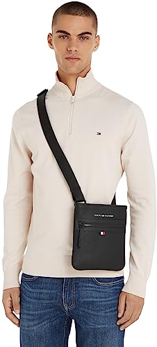 Tommy Hilfiger Essential Black PU Mini Crossover Shoulder Bag