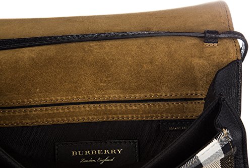 BURBERRY House Check Crossbody Bag in Black