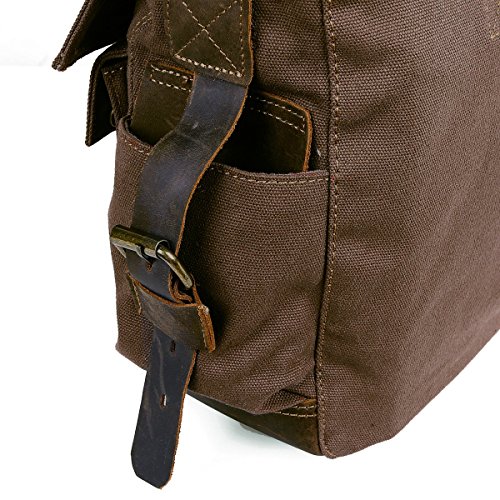 Men's Canvas Leather Vintage Camera Messenger Bag