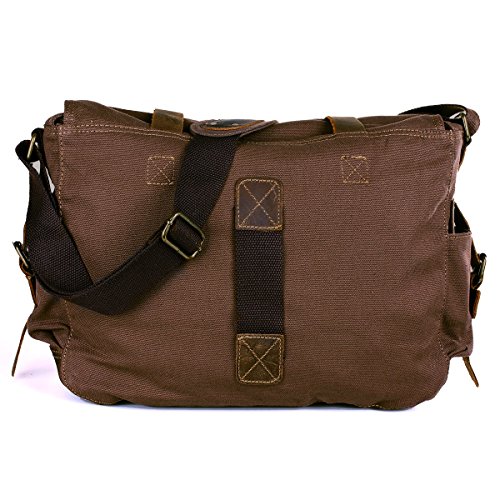 Men's Canvas Leather Vintage Camera Messenger Bag