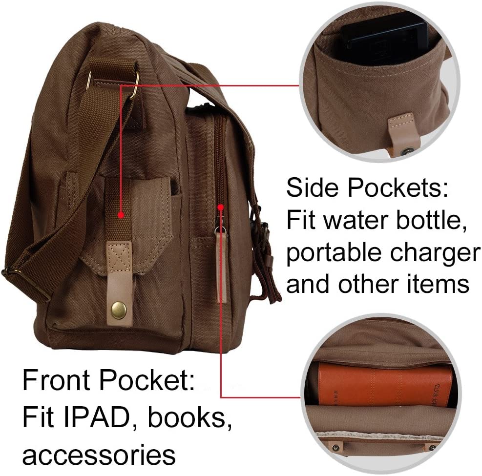 Designer Camera Shoulder Messenger Bag (Coffee)