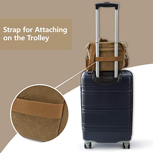 Khaki Canvas Camera Bag for Women and Men