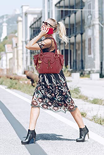 Catwalk Collection - Women's Leather Bag - KARLIE Black