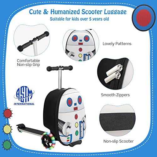 Costzon Kids Folding Ride On Suitcase Scooter