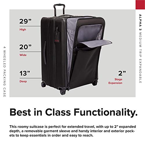 TUMI Alpha 3 Medium Trip Expandable 4-Wheeled Case - Black