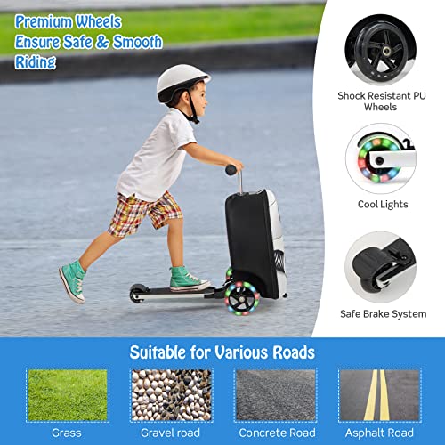 Costzon Kids Folding Ride On Suitcase Scooter