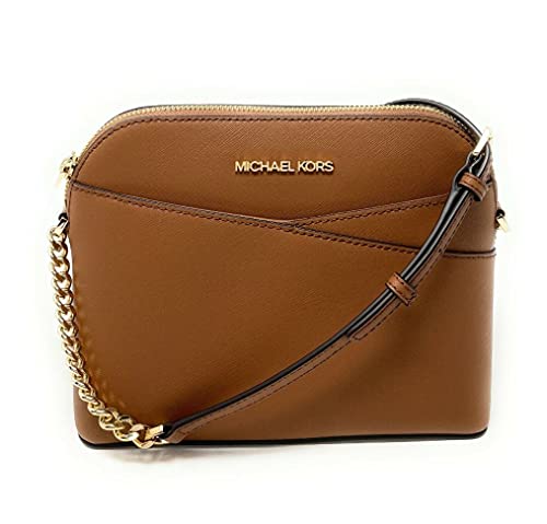 Michael Kors Brown Leather Crossbody Handbag, Medium Size