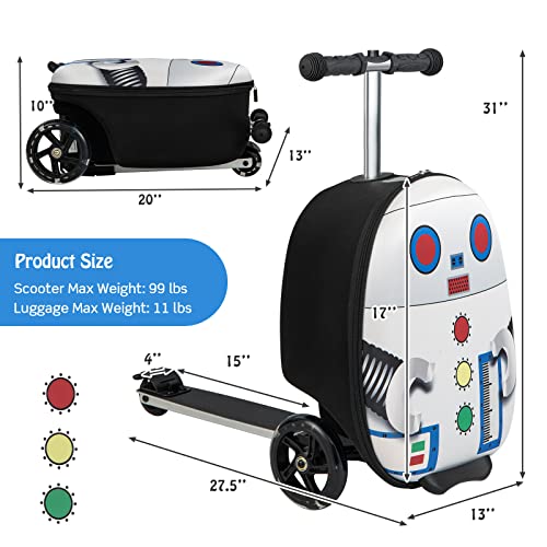 Costzon Kids Folding Ride On Suitcase Scooter