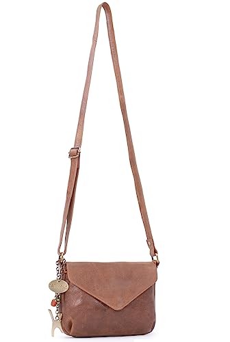 Brown Leather Crossbody Bag - Catwalk Collection Handbags