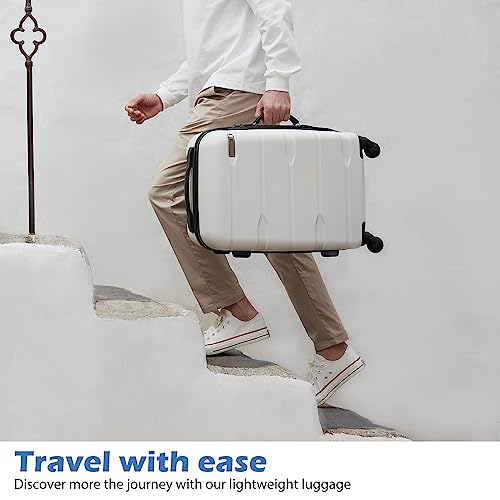 Coolife Luggage Expandable Suitcase PC+ABS Spinner TSA Lock