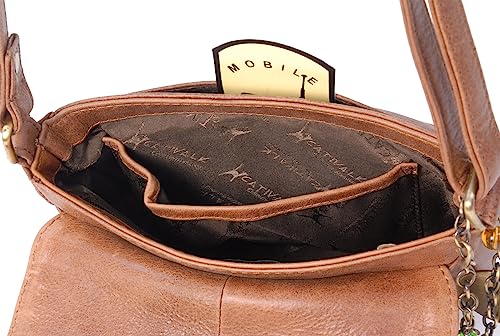 Brown Leather Crossbody Bag - Catwalk Collection Handbags