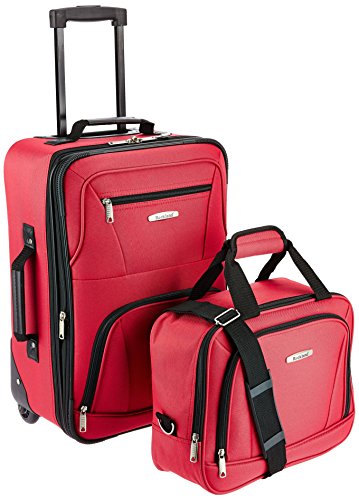 Rockland Fashion Red 2-Piece Designer Handbag Set
