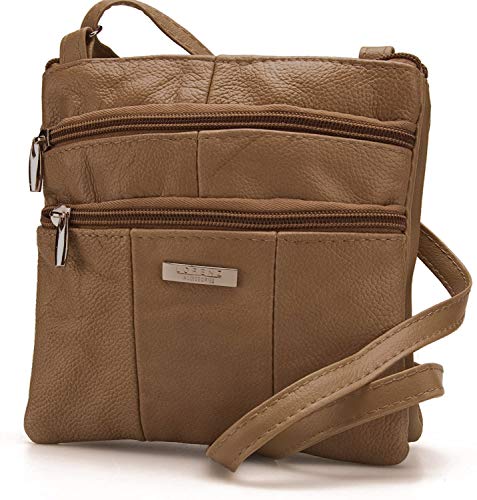 Lorenz Small Soft Leather Cross Body/Shoulder Bag in Tan