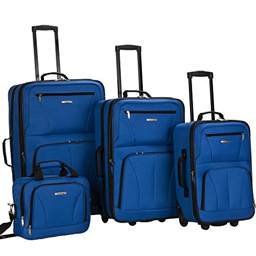 Rockland Blue Softside Designer Handbag Set, 4-Piece