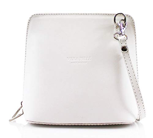 LeahWard® White Leather Cross Body Shoulder Bag