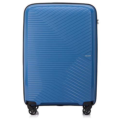 Sky Blue Designer Handbag with 4 Wheel Expandable